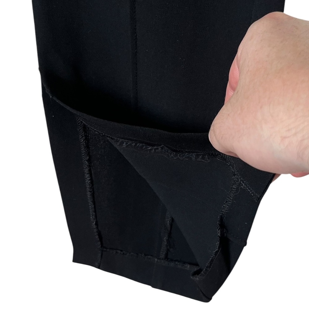 Cinq a Sept Brianne Pant Women's 0 Black Side Slit Office Tailored Minimal Chic - Picture 6 of 10